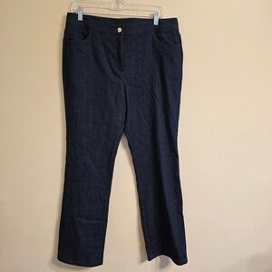 Doncaster Collection Jeans Women 14P Indigo Straight Leg Stretch Denim P284PT36